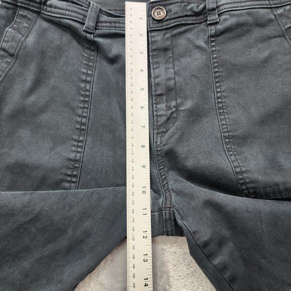 A New Day Pants Womens 14 Black High Rise Tapered Ankle Flap Pockets Stretch - Picture 11 of 14